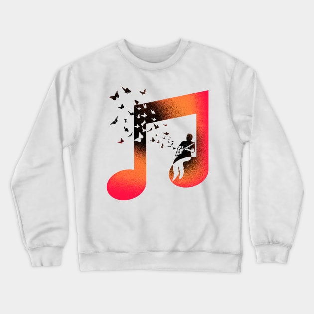 Music Cigar Box Guitar Crewneck Sweatshirt by barmalisiRTB